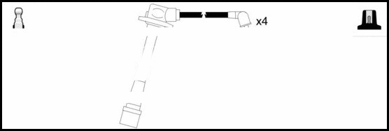 Kit de câbles d'allumage LEMARK HOES708