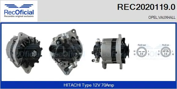 Alternateur RECOFICIAL REC2020119.0