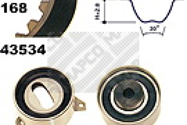 Kit de courroie crantée MAPCO 23534