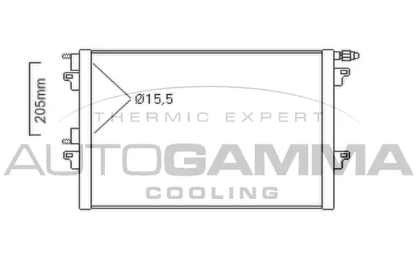 Condenseur, climatisation AUTOGAMMA 104830