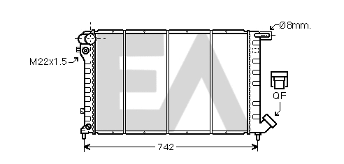 Radiateur, refroidissement du moteur EACLIMA 31R10023