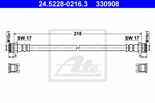 Flexible de frein ATE-APAC 24.5228-0216.3