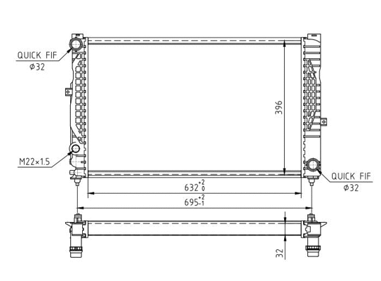 Radiateur, refroidissement du moteur HART 602 083