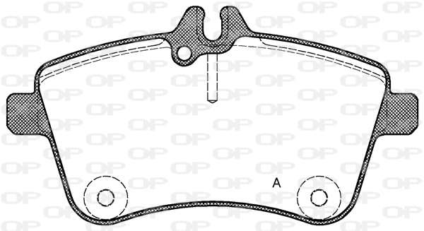Kit de plaquettes de frein, frein à disque OPEN PARTS BPA1130.00