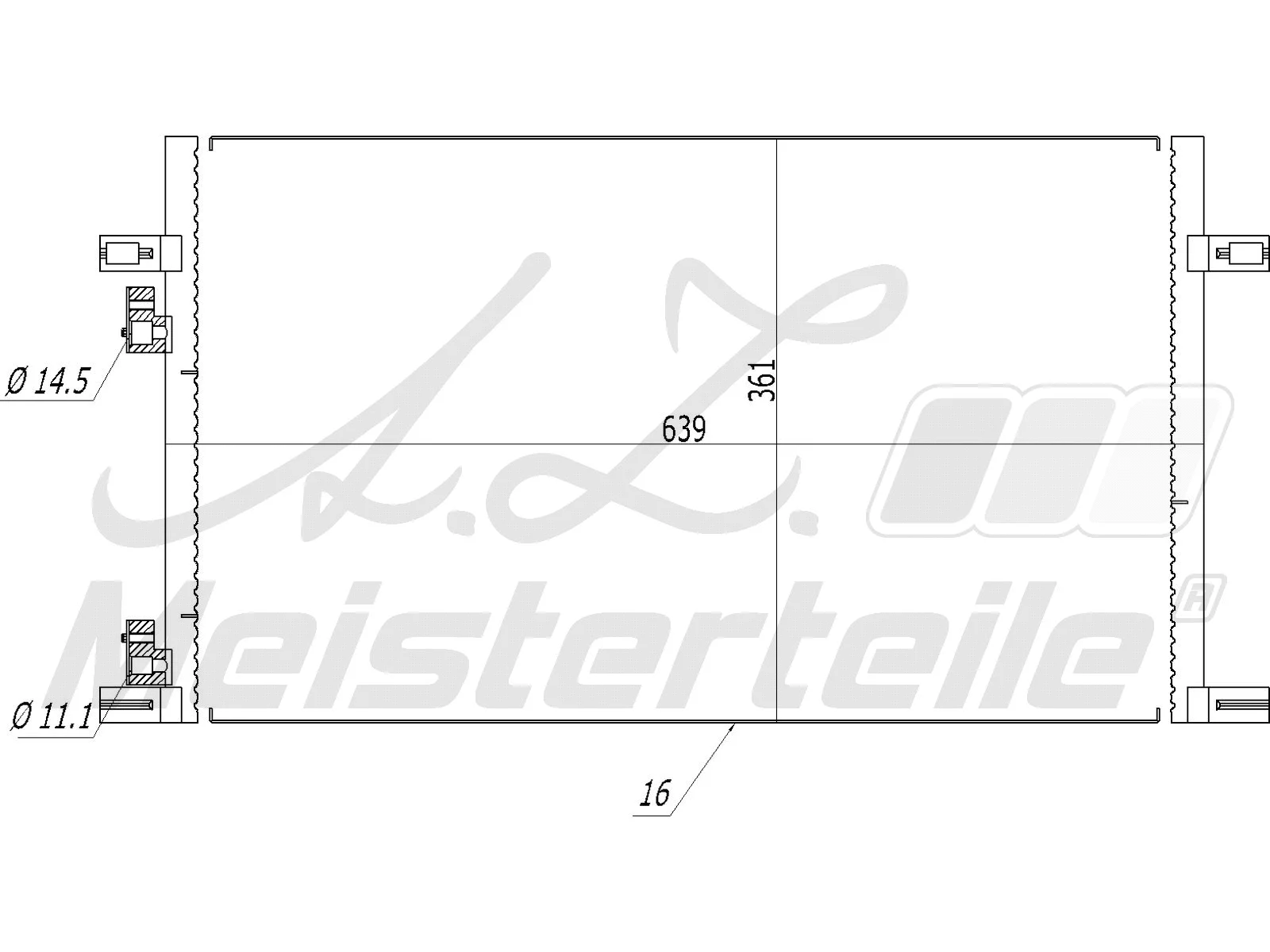 Condenseur, climatisation A.Z. Meisterteile AZMT-45-030-1168