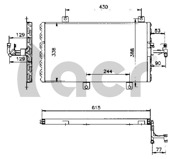 Condenseur, climatisation ACR 300166