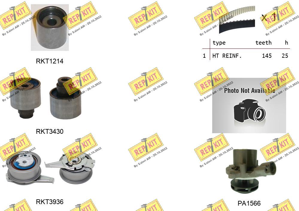 Pompe à eau + kit de courroie crantée REPKIT RKTK1290PA