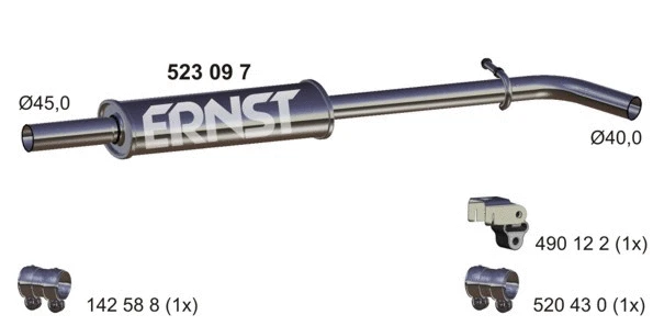 Silencieux central ERNST 523097