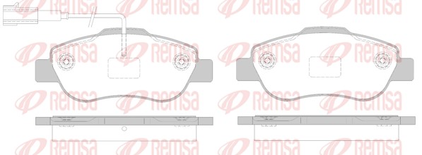 Kit de plaquettes de frein, frein à disque REMSA 1100.02