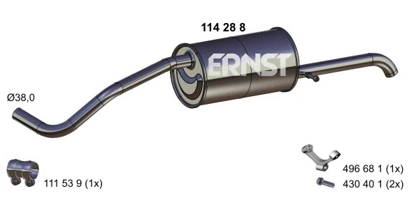 Silencieux arrière ERNST 114288