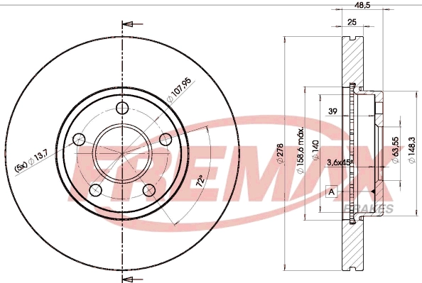 Disque de frein FREMAX BD-3963