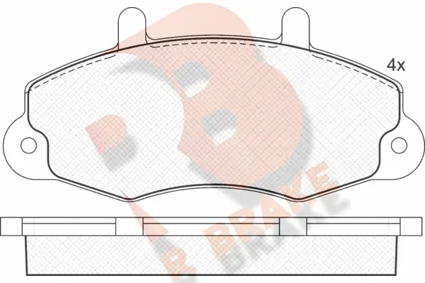 Kit de plaquettes de frein, frein à disque R BRAKE RB0896