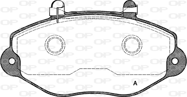 Kit de plaquettes de frein, frein à disque OPEN PARTS BPA0392.02