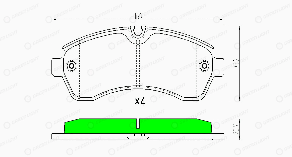 Kit de plaquettes de frein, frein à disque Automotive Adriado GLBP0223