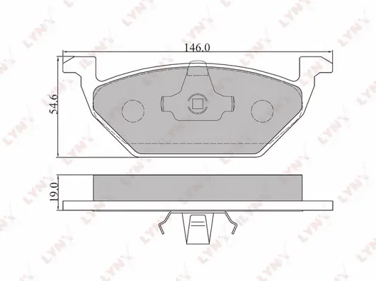 Kit de plaquettes de frein, frein à disque LYNXAUTO BD-8003