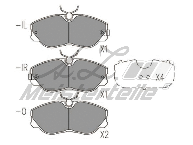 Kit de plaquettes de frein, frein à disque A.Z. Meisterteile AZMT-44-022-2390