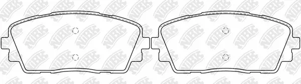 Kit de plaquettes de frein, frein à disque NiBK PN0580