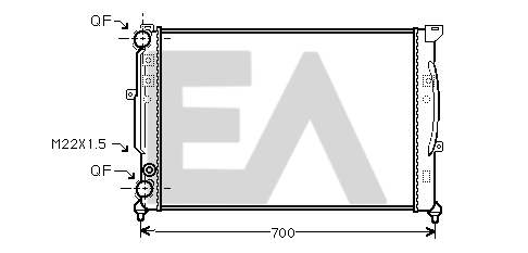 Radiateur, refroidissement du moteur EACLIMA 31R02087