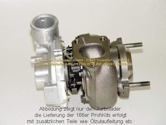 Turbocompresseur, suralimentation SCHLÜTTER TURBOLADER 166-03001