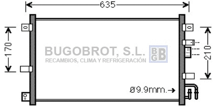 Condenseur, climatisation BUGOBROT 62-MZ5238