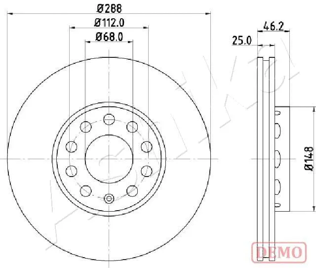 Disque de frein ASHIKA 60-00-0910C