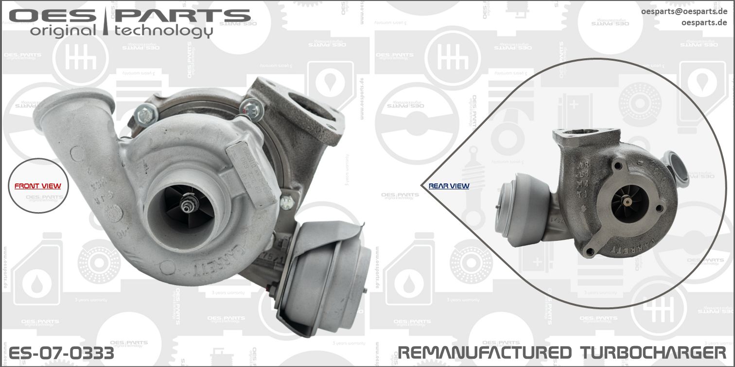 Turbocompresseur, suralimentation OES PARTS ES-07-0333