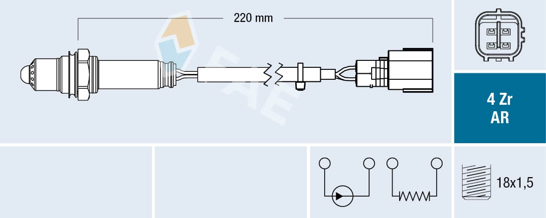 Sonde lambda FAE 75673