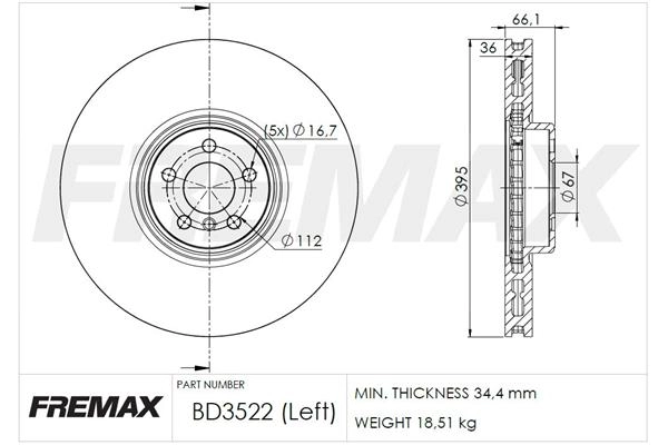 Disque de frein FREMAX BD-3522