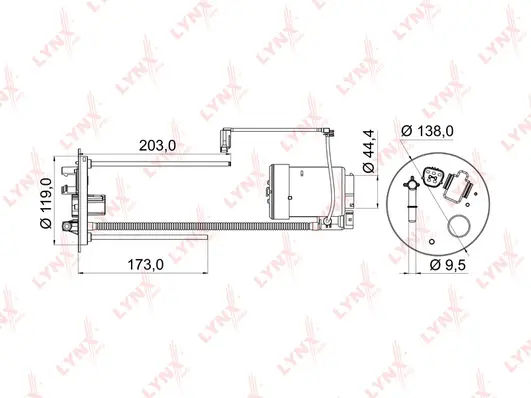 Filtre à carburant LYNXAUTO LF-968M
