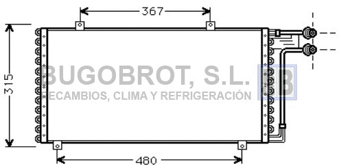Condenseur, climatisation BUGOBROT 62-PE5164