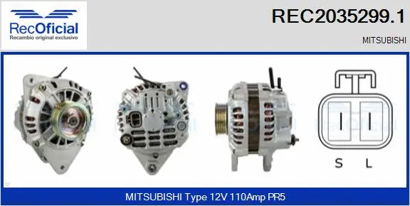 Alternateur RECOFICIAL REC2035299.1