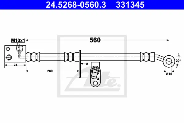 Flexible de frein ATE-APAC 24.5268-0560.3