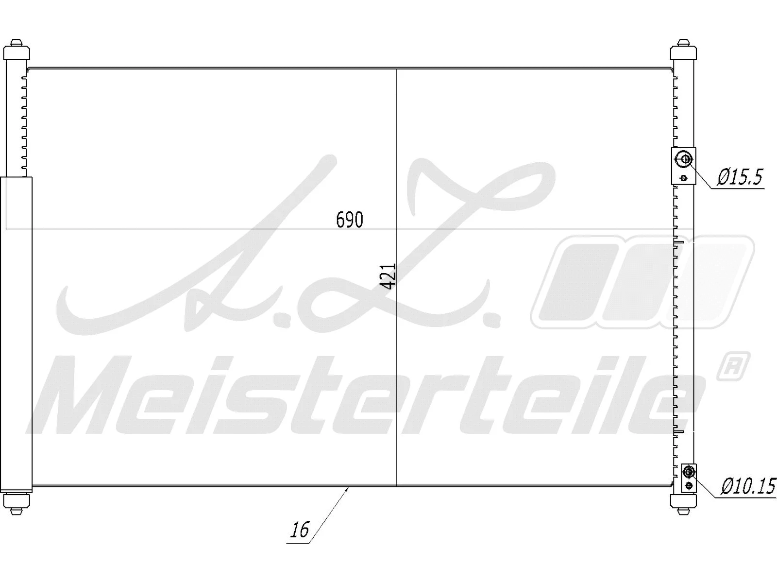 Condenseur, climatisation A.Z. Meisterteile AZMT-45-030-1220