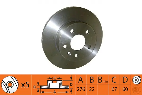 Disque de frein SB BR31107T