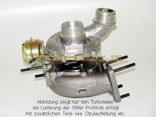 Turbocompresseur, suralimentation SCHLÜTTER TURBOLADER 166-02090