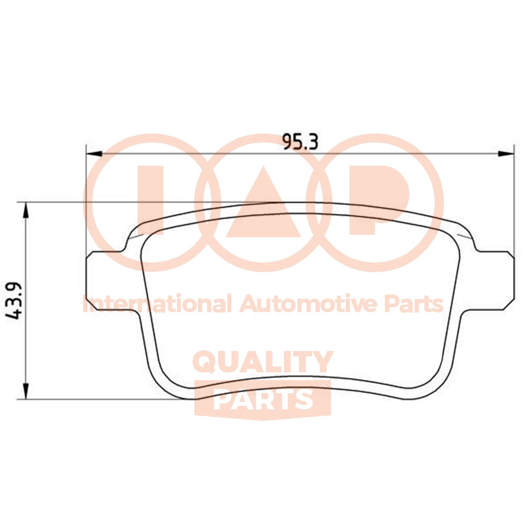 Kit de plaquettes de frein, frein à disque IAP QUALITY PARTS 704-29081P