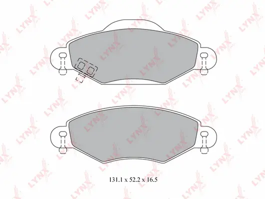 Kit de plaquettes de frein, frein à disque LYNXAUTO BD-7593