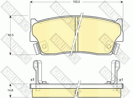 Kit de plaquettes de frein, frein à disque GIRLING 6131839