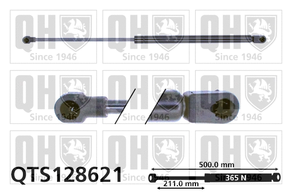 Vérin, capot-moteur QUINTON HAZELL QTS128621