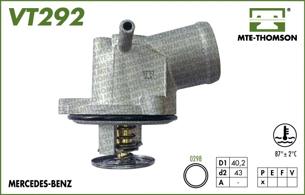 Thermostat, liquide de refroidissement MTE-THOMSON VT292.87