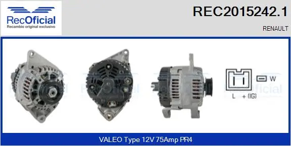 Alternateur RECOFICIAL REC2015242.1