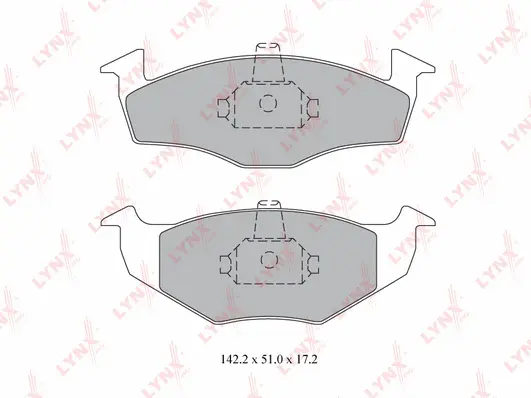 Kit de plaquettes de frein, frein à disque LYNXAUTO BD-8008