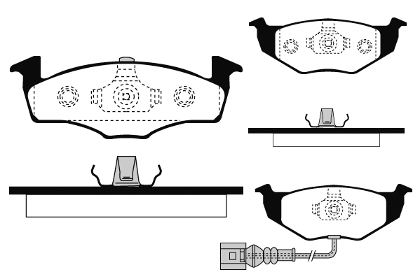 Kit de plaquettes de frein, frein à disque Technika 01399