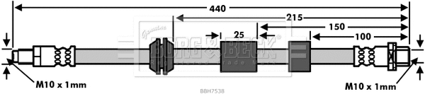 Flexible de frein BORG & BECK BBH7538