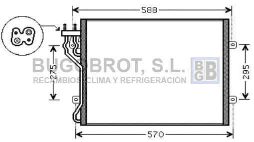 Condenseur, climatisation BUGOBROT 62-JE5035