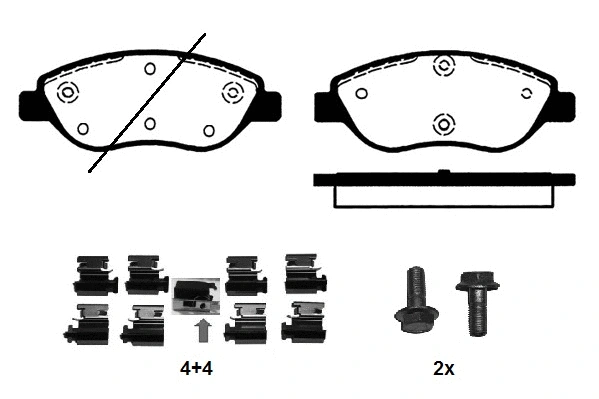 Kit de plaquettes de frein, frein à disque RAICAM RA.0762.3K1