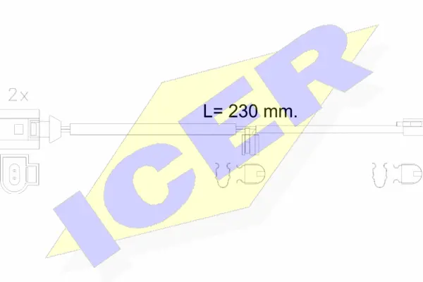 Contact d'avertissement, usure des plaquettes de frein ICER 610611 E C