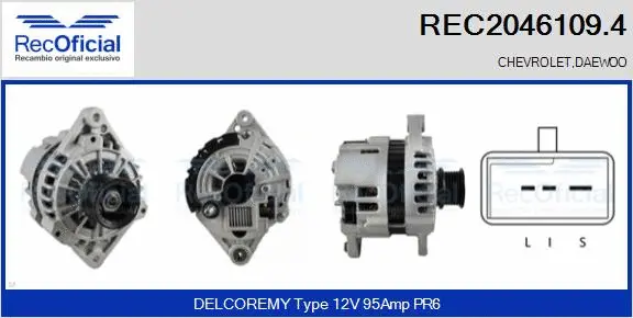 Alternateur RECOFICIAL REC2046109.4