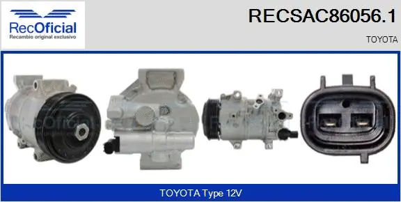 Compresseur, climatisation RECOFICIAL RECSAC86056.1