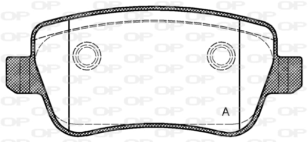 Kit de plaquettes de frein, frein à disque OPEN PARTS BPA1178.00